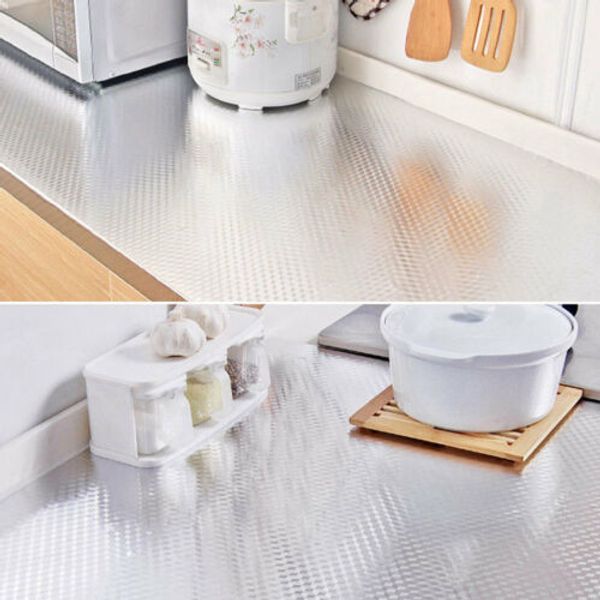 

faroot aluminum foil self adhesive waterproof anti oil tile wallpaper sticker new diy