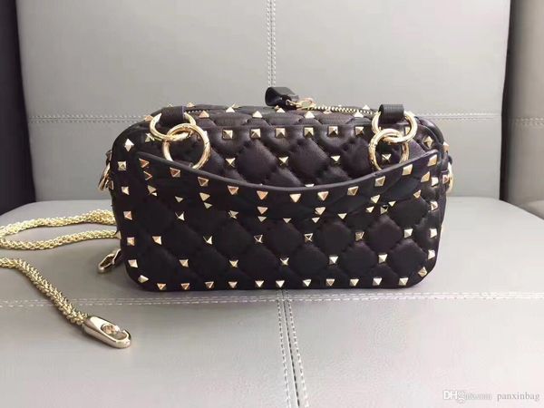 

luxury women min sheepskin real leather shoulder bags lambskin gold chain handbags small size satchels for lady red