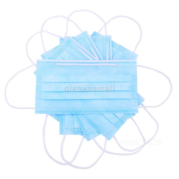 

маски сплетенные одноразовые non лица безопасность 50pcs дышащий маска 3 слой earloops для личного 50pcs box