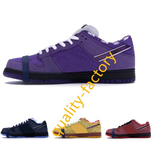 

brand new 1 low concepts yellow lobster basketball shoes sb dunk blue red purple lobster designer shoes men women sports sneakers size 36-45, White;red