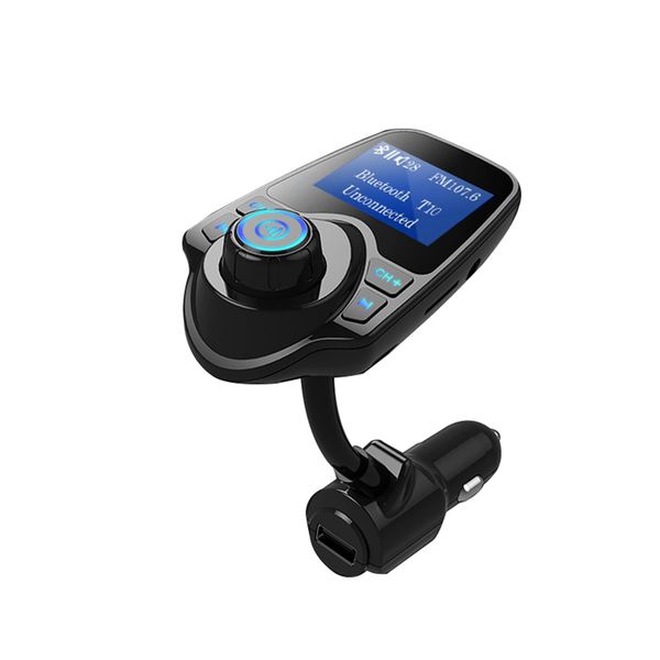 

new big screen auto wireless bluetooth hands car kit fm transmitter mp3 player voiture usb charger support aux audio output