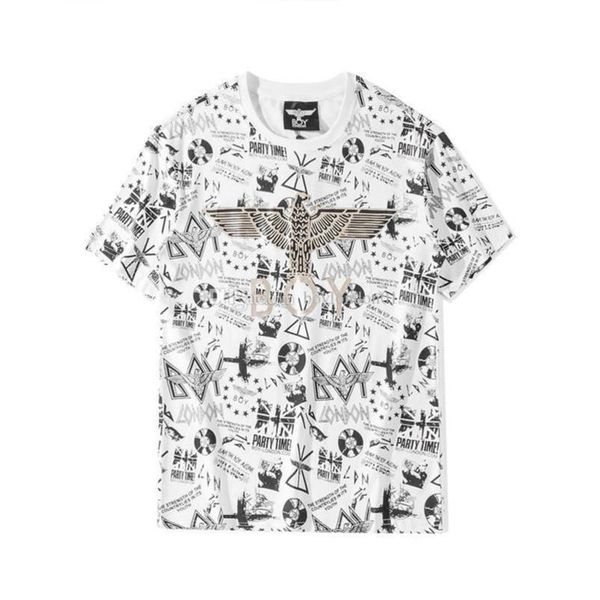 

boy london mens short sleeves designer men women high by quality t shirt fashion eagle print white tees t18yylk, White;black
