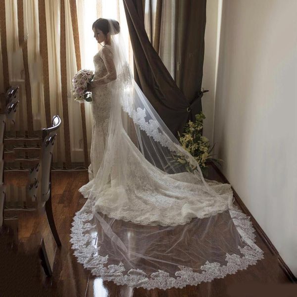 

stylish wedding veils bling bling crystals chapel long veil bridal accessories for bride 2t ivory white 300 cm with comb, Black