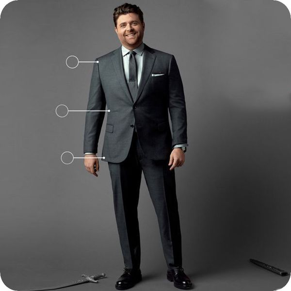 

gray mens suits wedding suits notched lapel business costumes pour hommes plus size custom made bridegroom tuxedos formal groom wear blazer, Black;gray