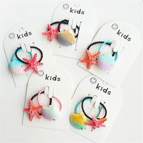 Conch Girls Hair Ties Cute Kids Scrunchies Girls Hairbands Kids