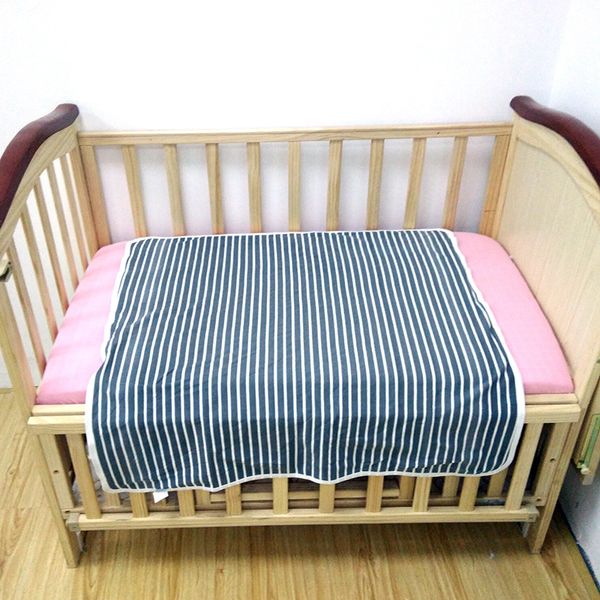 

80x80cm kids monthly blanket bedding newborn bed sheet cotton stripe blankets super soft children throws infantil bath towel