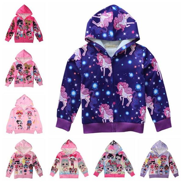 

9 tyle cartoon urpri e hoodie zipper coat hooded jacket kid weat hirt kid long leeve unicorn jacket cca11387 10pc