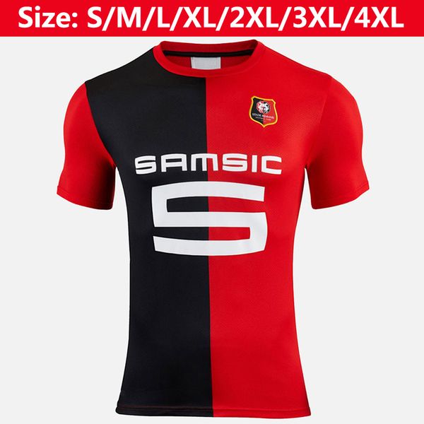 

thailand stade rennais soccer jersey 2019 2020 babacar hunou sarr arfa football shirt 19 20 stade rennais man jerseys home red black jerseys, Black;blue