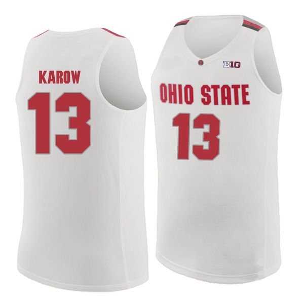 

marty karow men's ohio state buckeyes red matt lehmann white lebron #23 stitched college basketball jersey, Black
