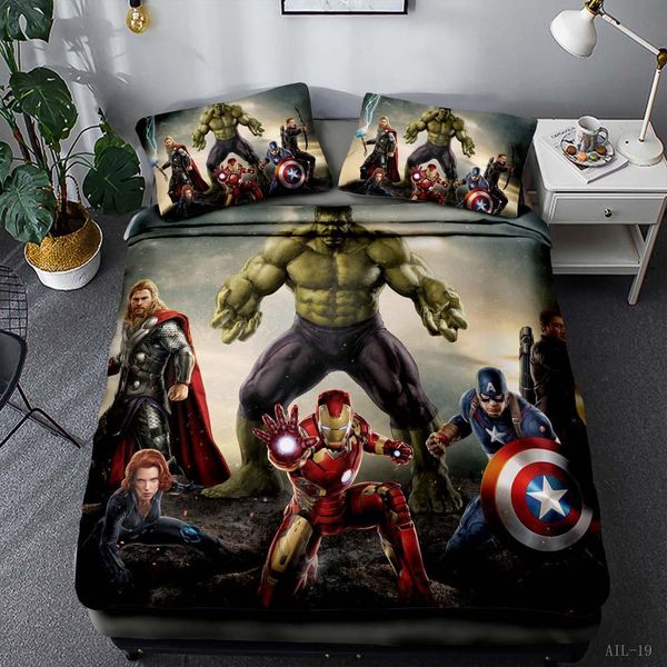 

the incredible hulk designer bed comforters sets 3 pcs printed  size comforter sets bettwsche king size comforter set luxury bedsheet
