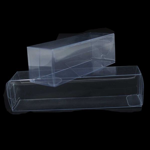 

40pcs/lot transparent poly gift box package square case jewelry candy chocolate packing pvc clear boxes for birthday party favor