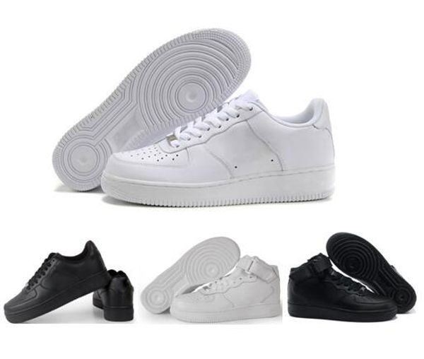 

size 36-46 outdoor lovers shoes for men women sports skateboarding ones trainers sneakers high low cut all white black