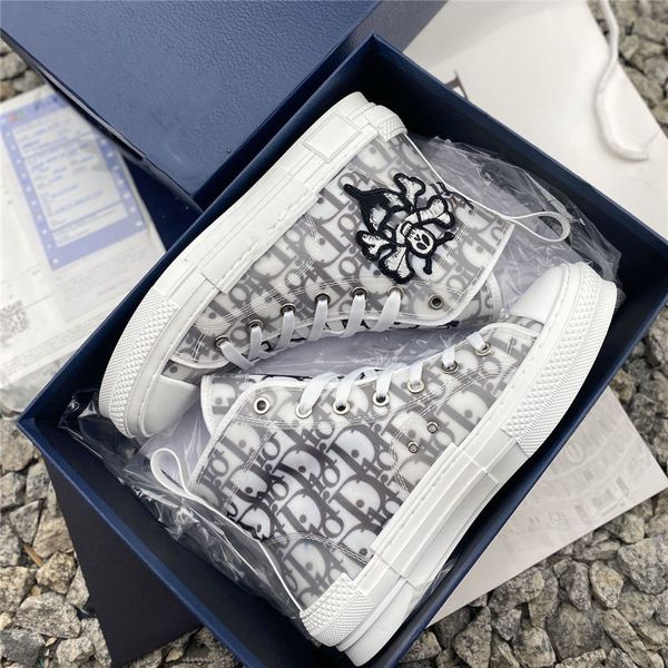 

with box 19ss high low basketball shoes b23 triple limited luxury hommes men womens classic oblÃ¬que trainers shoes 36-45, Blue;gray