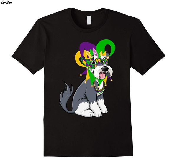 

mardi gras schnauzer dog футболка с надписью funny mardi gras shirt harajuku streetwear мужчины с коротким рукавом с круглым вырезом из хлоп, White;black