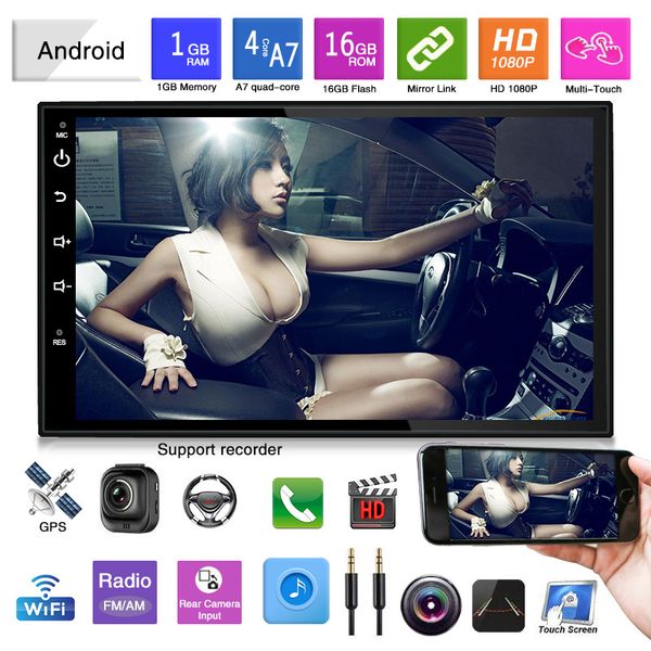 

anfilite 10 pcs car 7 inch 2 din android universal gps navigation mp5 player radio rds video output ddr3 1gb rom 16gb navigator