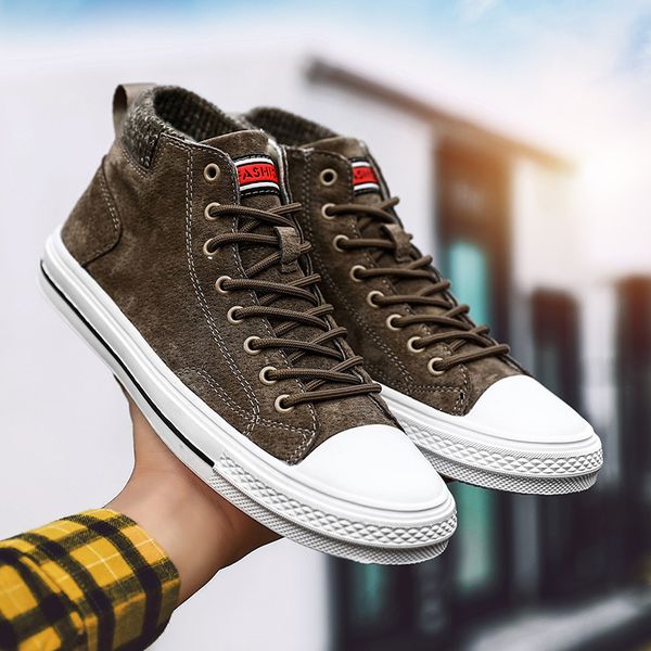 

fashion men winter flats ankle boots warm men snow boots size 39-44 * winter lace-up shoes 2019 new arrival casual sneakers, Black