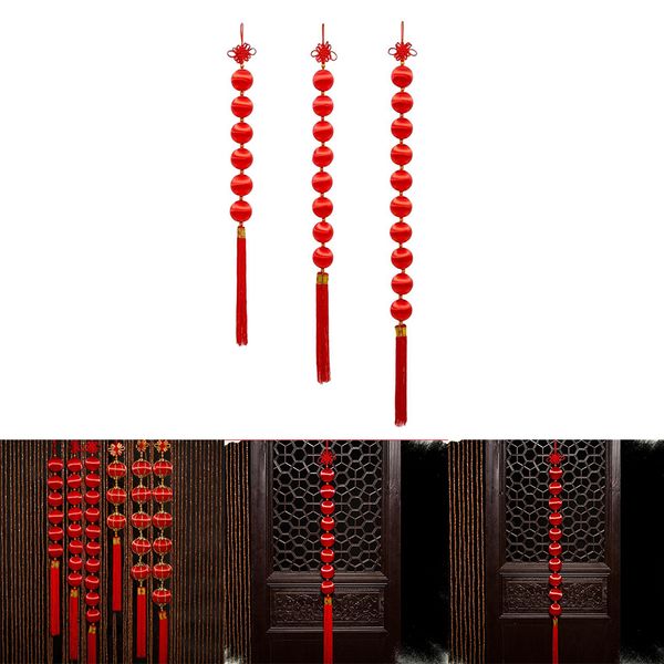 

3pcs chinese knot pendant spring festival hanging knot lantern pattern