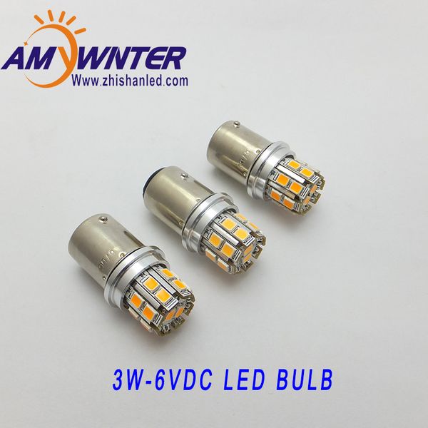 

amywnter p21w ba15s 6v led 3w car-styling lamp headlight bulb car lights yellow white brake amywnter
