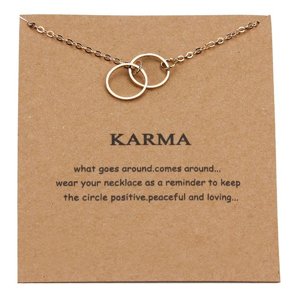 

golden up and down circle gold-plated alloy clavicle short necklace, Silver