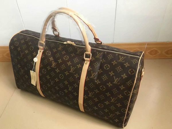 

2019 men duffle bag women travel bags hand luggage luxury travel bag men pu leather handbags large cross body bag totes 55cm