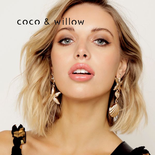 

new arrival mix-match statement seashell dangle earrings for women girls gold tone shell drop earrings fashion jewelry for party, Silver