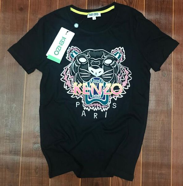 

высококачественные мужские тенниска ken париж бренды футболка толстовка мужская голова тигра вышитая футболка толстовка sexym-xxlkenzo stree, White;black