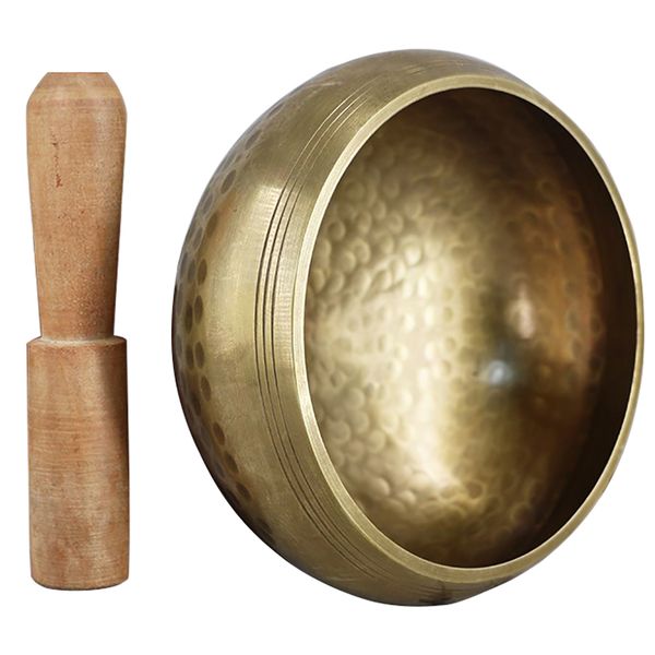 

tibetan buddhism bowl singer hand hammered yoga chakra meditation relax soothing sound meditation specialists with wooden stick