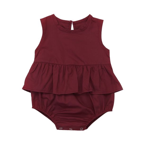 

sell newborn baby girls clothes sleeveless romper jumpsuit outfits summer baby clothing, Blue