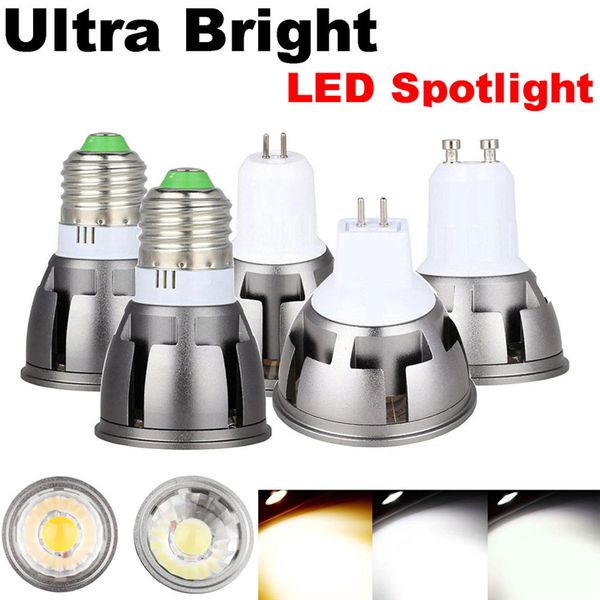 Ultra Parlak LED COB Spot Işık 6 W 9 W 12 W GU10 GU5.3 85-265 V MR16 12 V Ev Dekor için LED Işık Ampuller