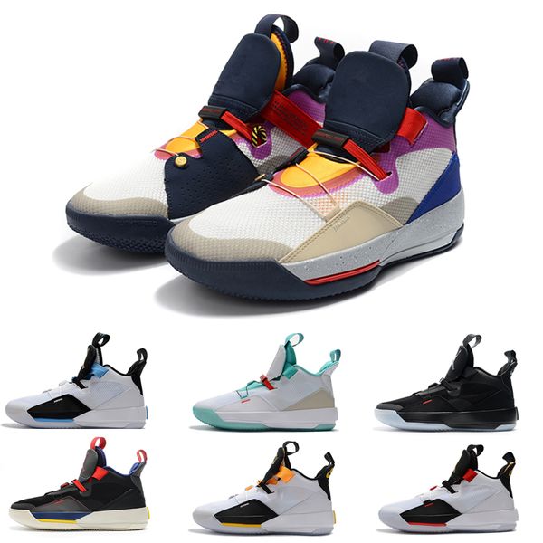 

Brand Jumpman XXXIII 33 Mens Basketball Shoes 33s Men Designer Sneakers Multicolors Black Guo Ailun Future of Flight Tech Pack Trainers 8-12