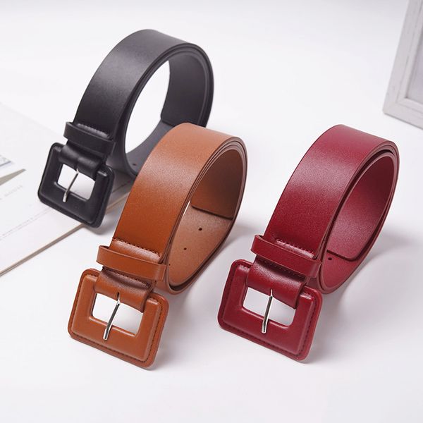 

plus size belt big waist leather belts for women wide cinturon mujer fashion black ceinture femme dress waistband 2020, Black;brown