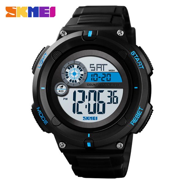 

skmei outdoor teenager sport watch men digital watches man clock 50m waterproof satch double time alarm erkek kol saati, Slivery;brown