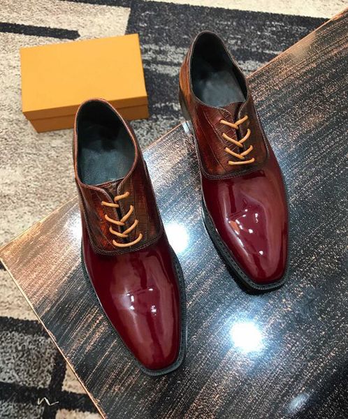 

orignal box] luxury new louise mens business suit real leather formal lace up mode wedding dress shoes size 38-44, Black