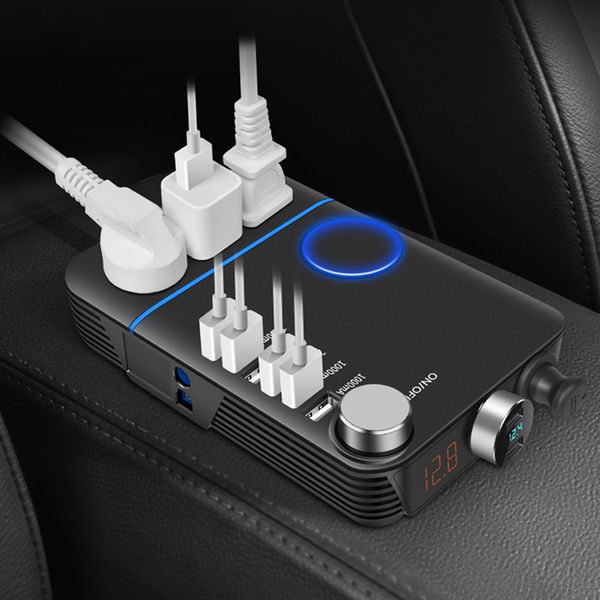 

car inverter 12v to 220v household power converter multi-function car socket charger