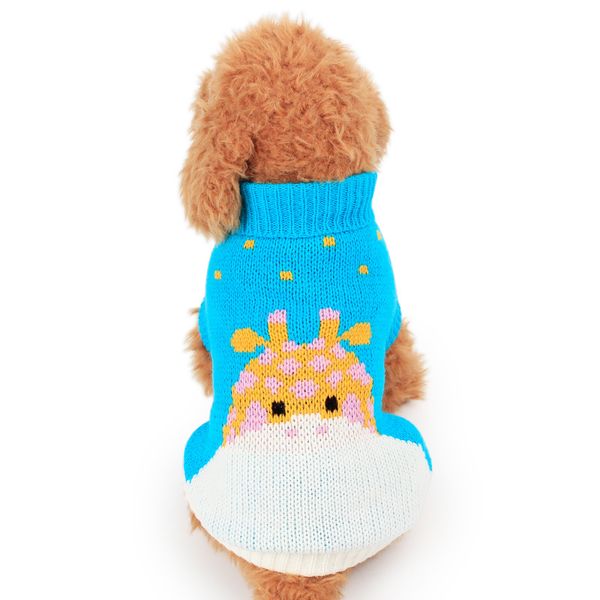 

pet dog knitted sweater winter warm dog clothes for small dogs chihuahua coat french bulldog outfit pug clothing random color