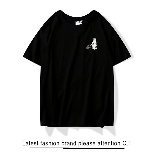 

2020/ripndip mens luxury tshirt designer selling women summer shirts arrival t-shirts embroidery print cotton size -xxl top, White;black