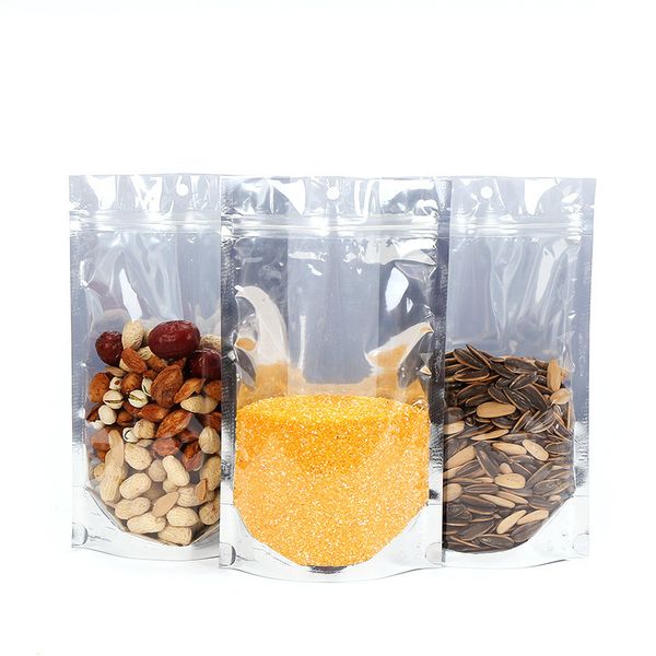 Snack Nut Pacote Bag Limpar folha de alumínio balão auto Seal Embalagem de Alimentos, Saco, Comércio Resealable Baking embalagem Pouch