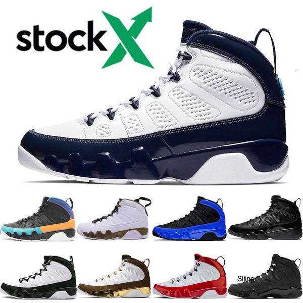 

stock x 9 men basketball shoes 9s unc bred gym red dream it do it black royal blue mens designer trainers sports sneakers