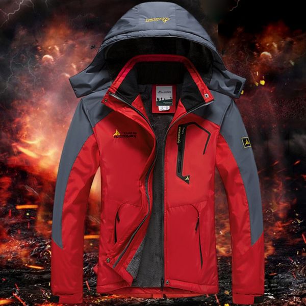 

men's winter inner fleece waterproof jacket outdoor sport warm brand coat hiking camping trekking skiing male jackets, Blue;black