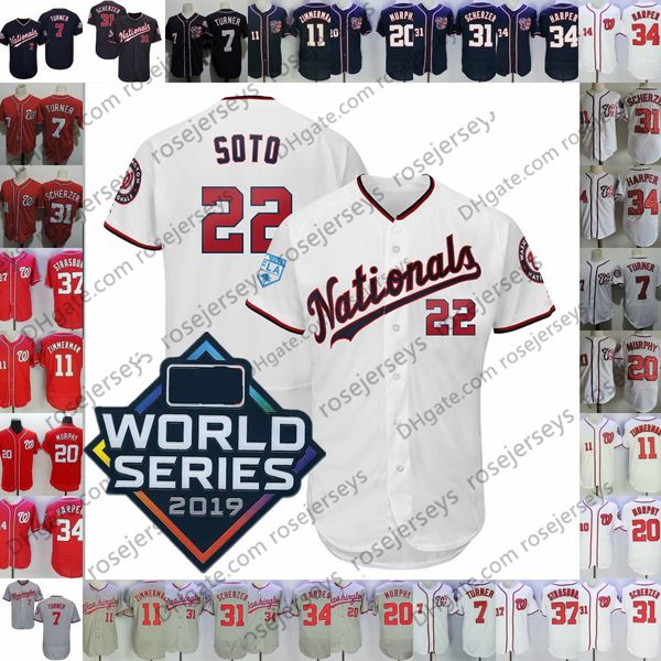 

custom nationals jersey 2019 world washington series #2 adam eaton 6 anthony rendon 11 ryan zimmerman 13 asdrubal cabrera 22 juan soto blue, Blue;black