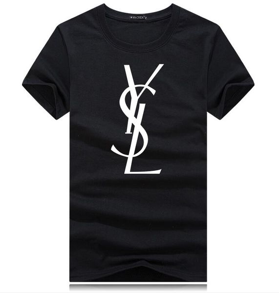 

оптовая новая печати роскошной мужская и женской уличного танец футболка парижа пара лето случайного экипаж шея футболка прилив бренд гольфы, White