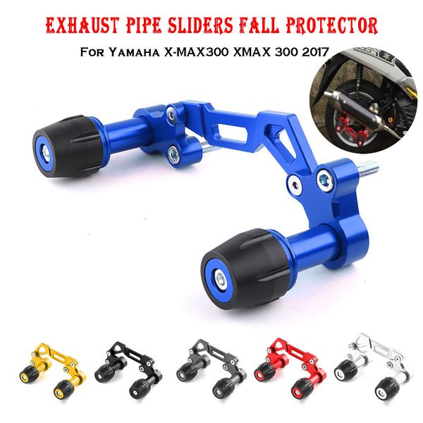 

motorcycle adjustable exhaust pipe sliders fall protector for pcx 125 150 yamaha xmax 250 300 400 yamaha nmax / nvx 155