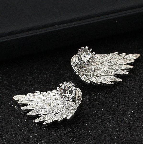 orecchini vintage ad ala d'angelo piuma metallo sposa accessorio da sposa orecchini pendenti orecchini fortunati da donna