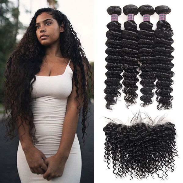 Indian Human Hair Kinky Curly Loose Deep Peruvian Human Hair