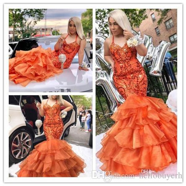

2019 prom dresses long halter organza mermaid beads crystal african pageant arabic dubai formal long party gowns evening dress, Black