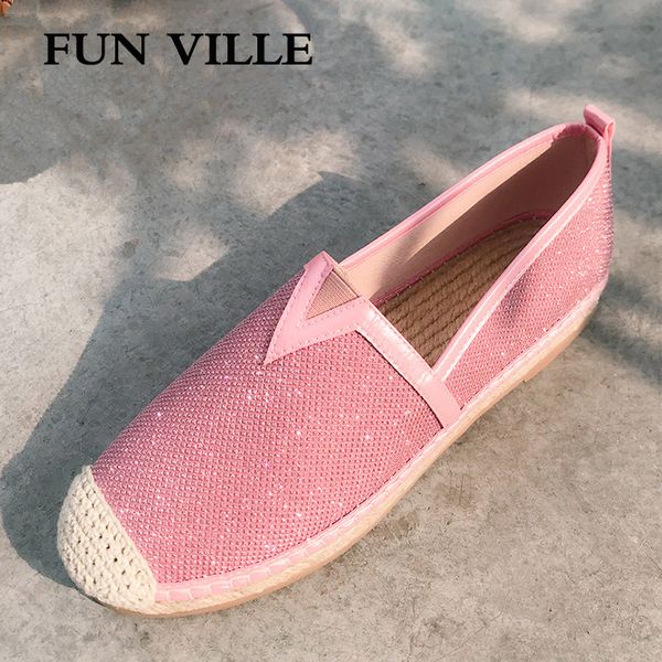 

fun ville shining new fashion flat shoes for women sequined cloth air mesh spring summer women casual shoes ladies loafers, Black