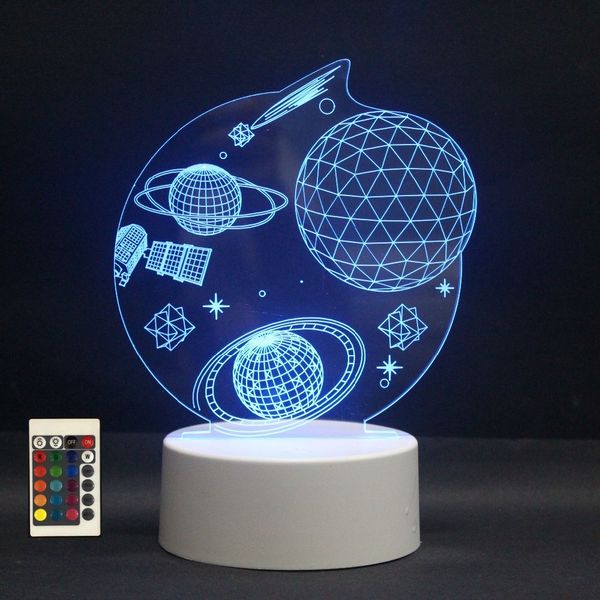 

3d led night lights space star 7 colors change usb touch switch hologram atmosphere novelty lamp for home decoration visual gift