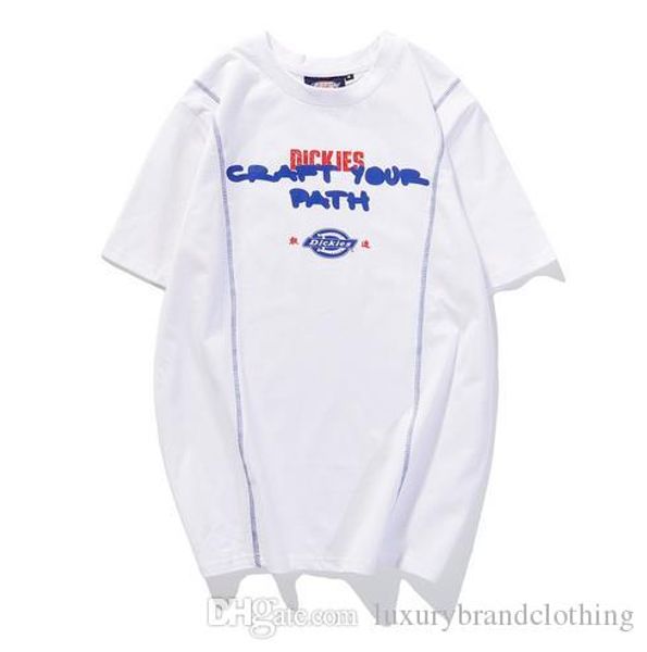 

20ss дизайнерские мужские футболки рубашки dickies бренд womens tshirts моды лета мужчин майка street высокого качества хип-хоп человек трой, White