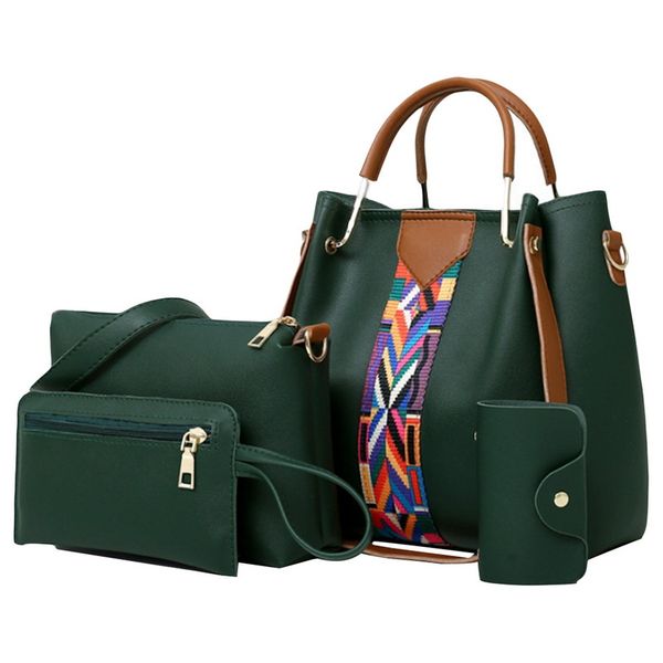 

4 pcs/set women handbag 2018 messenger bags for ladies fashion shoulder bag lady pu leather casual female shopper tote sac femme