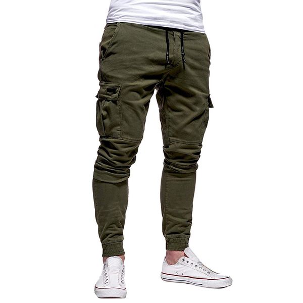 

men new running pants sport joggers hip hop harem trousers black fitness gym clothing with pockets male leisure pants